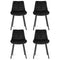 Artiss 4x Dining Chairs Velvet Tufted Kitchen Lounge Cafe Accent Chair Black