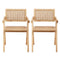 Artiss 2x Dining Chairs Wooden Rattan Seat Rubber Wood Frame