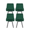 Artiss Dining Chairs Set of 4 Velvet Swivel Base Green