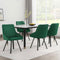 Artiss Dining Chairs Set of 4 Velvet Swivel Base Green