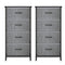 Artiss Set of 2 Chest of 4 Drawers Storage Dresser Tallboy Grey