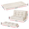 Artiss Floor Lounge Sofa Bed 2 Seater Pillow Leather White