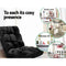 Artiss 2X Lounge Sofa Bed Flannel Fabric Black