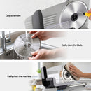 Devanti Meat Slicer Bread Vegetable, 200W Power 0-15mm Adjustable Easy Clean Stable Stainless Steel Blade Food Slicer for Kitchen Commercial, Silver