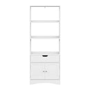 Artiss Bathroom Floor Storage Cabinet with 2 Drawers 3 Open Shelves 2 Doors White