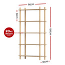 Artiss Bookshelf 5 Tiers Bookcase Display Shelves Wooden Storage Stand Rack Pine