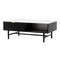 Artiss Coffee Table Drawer Storage Shelf Black