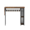 Artiss Industrial Bar Table with Wine Rack Built-in Cup Holder Extendable 140cm