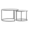 Artiss Nesting Coffee Table Set of 2 Marble Effect