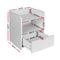 Artiss 2X Bedside Table 1 Drawer with Shelf - FARA White