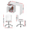 Artiss Computer Desk Office Chair Set PU Leather Home Study Table 100cm White