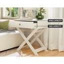 Artiss Bedside Table Drawers Side Table Storage Cabinet Nightstand White QARA