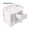 Artiss Bedside Table Drawer Nightstand Side End Table Storage Open Shelf White