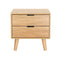 Artiss Bedside Table Drawers Nightstand Side End Table Storage Cabinet Pine MAJD