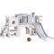 Keezi Kids Slide Swing Set Ball Hoop Rings Football Outdoor Toys