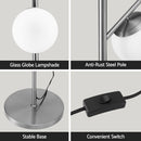 Artiss 3-Light Tree Floor Lamp 165cm Tall Standing Light with Sphere Glass Shades for Modern Homes