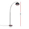 Artiss Modern Arched Floor Lamp Black Standing Heavy-Duty Marble Base for Living Room Bedroom