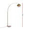 Artiss Modern Arched Floor Lamp Gold Brass Standing Heavy-Duty Marble Base for Living Room Bedroom