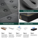 35cm Giselle Mattress King Single Bed Bamboo Pocket Firm Foam