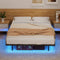 Artiss Double Bed Frame,Floating Metal Bed Frame with Smart LED Lights - Sturdy Metal Platform Bed Base, Silent Design, Tool-Free Assembly, 300KG Capacity for Home/Hotel/Master Bedroom