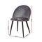 Artiss Dining Chairs Set of 4 Velvet Solid Curved Dark Grey
