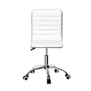 Artiss Office Chair Conference Chairs PU Leather Low Back White