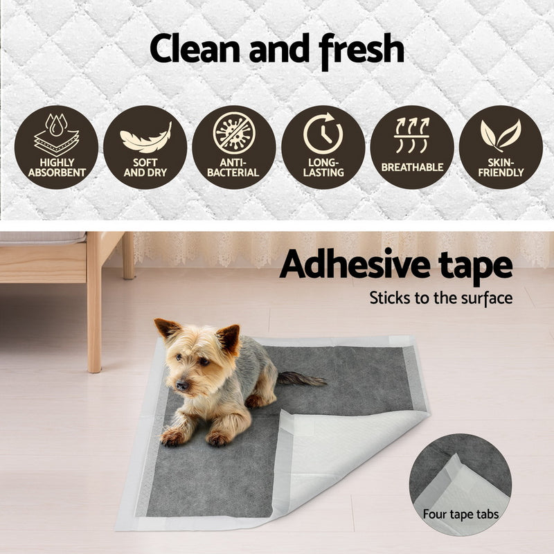 i.Pet Pet Training Pads 400pcs 60x60cm Puppy Dog Toilet Pee Indoor Super Absorbent Grey