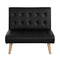 Artiss Sofa Bed Couch 1 Seater Lounge Fabric Black