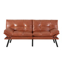Artiss Sofa Bed Convertible 3 Seater Couch Recliner Lounge Chair Leather Brown