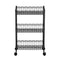 Artiss 3-Tier Shelving Unit Adjustable Garage Storage Kitchen Rack With Wheels