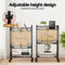 Artiss 3-Tier Shelving Unit Adjustable Garage Storage Kitchen Rack With Wheels