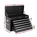 GIANTZ 5 Drawer Tool Chest Box Cabinet Lockable Garage Storage Organiser Black
