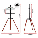 Artiss TV Stand 32-65 inch LED LCD Screen Wooden Tripod Easel Height Adjustable