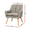 Artiss 2X Armchair Lounge Chair Accent Tub Chair Beige ANNE