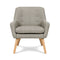 Artiss 2X Armchair Lounge Chair Accent Tub Chair Beige ANNE