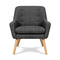 Artiss 2X Armchair Lounge Chair Accent Tub Chair Charcoal ANNE