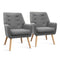 Artiss 2X Armchair Lounge Chair Accent Tub Chair Grey ANNE