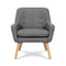 Artiss 2X Armchair Lounge Chair Accent Tub Chair Grey ANNE