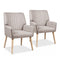 Artiss 2X Armchair Faux Fabric Beige