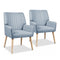 Artiss 2X Armchair Fabric Blue Grey
