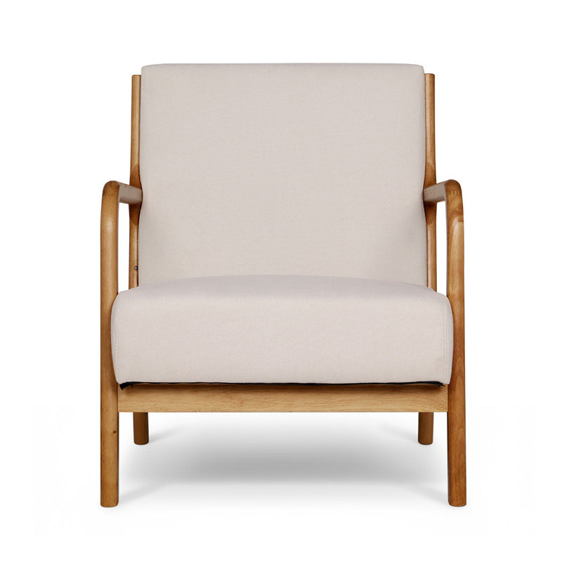 Artiss 2X Armchair Faux Fabric Beige