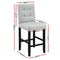Artiss 4x Bar Stools Kitchen Dining Chairs Counter Fabric Stool Wooden Ada Grey