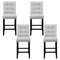 Artiss 4x Bar Stools Kitchen Dining Chairs Counter Fabric Stool Wooden Ada Grey