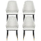 Artiss Dining Chairs Set of 4 Leather Seat Beige and Black