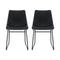 Artiss 2x Dining Chairs Retro PU Leather Kitchen Lounge Cafe Accent Chair Black