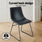 Artiss 4x Dining Chairs Retro PU Leather Kitchen Lounge Cafe Accent Chair Black