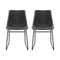 Artiss 2x Dining Chairs Retro PU Leather Kitchen Lounge Cafe Accent Chair Grey