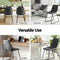 Artiss 4x Dining Chairs Retro PU Leather Kitchen Lounge Cafe Accent Chair Grey