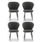 Artiss 4x Dining Chairs Sherpa Boucle Wing Back Grey