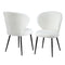 Artiss 2x Dining Chairs Sherpa Boucle Wing Back White